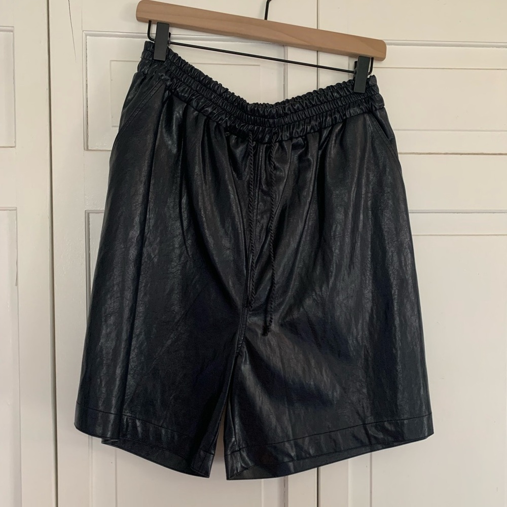 Frankie Shop faux leather shorts